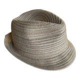 Kids Natural Fibre Braid Trilby Hat - Natural