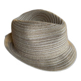 Kids Natural Fibre Braid Trilby Hat - Natural - 52cm