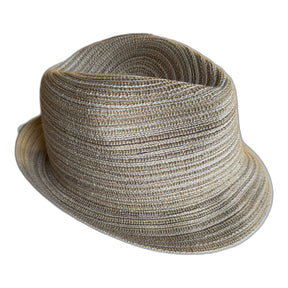Kids Natural Fibre Braid Trilby Hat - Natural - 52cm