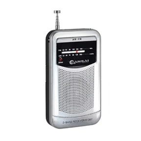 Sansai Portable Pocket AM/FM Radio with Telescopic Antenna & 3.5mm Jack