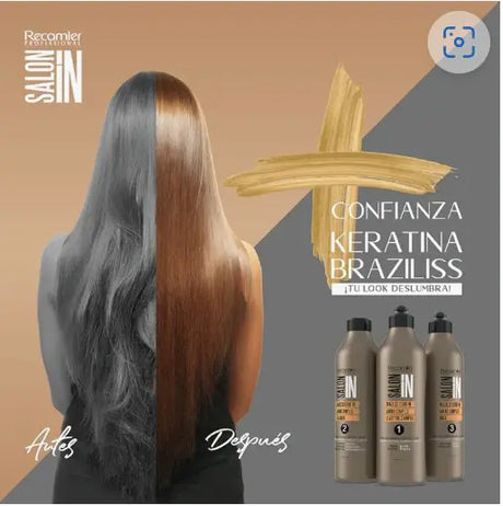 Recamier 3-Step SalonIn Braziliss Keratin Treatment System (Brazilian Blowout)