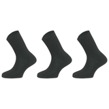 3x Reflexa Mens Diabetic Flat Toe Seam Socks Pack - Black (Comfort Circulation)