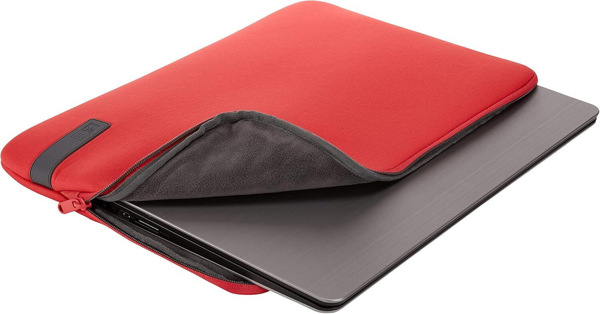 Case Logic Slim Reflect 13.3" Computer Laptop Sleeve - Pop Rock Red (Memory Foam Protection)
