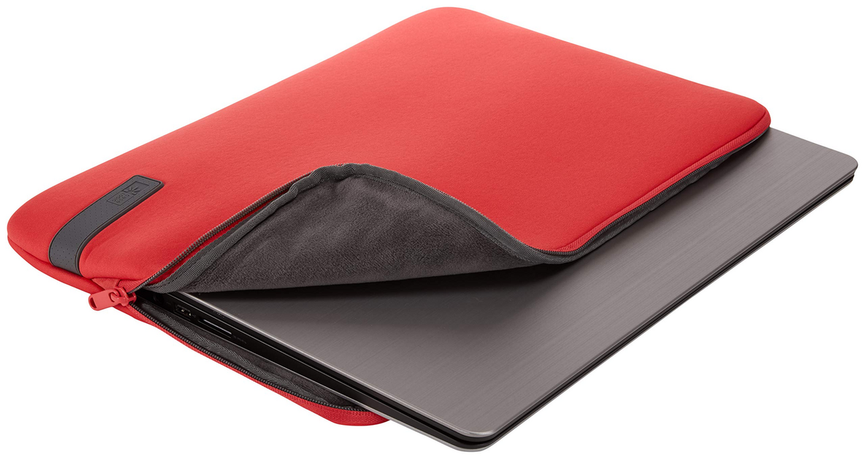 Case Logic Slim Reflect 15.6" Computer Laptop Sleeve - Pop Rock Red (Memory Foam Protection)
