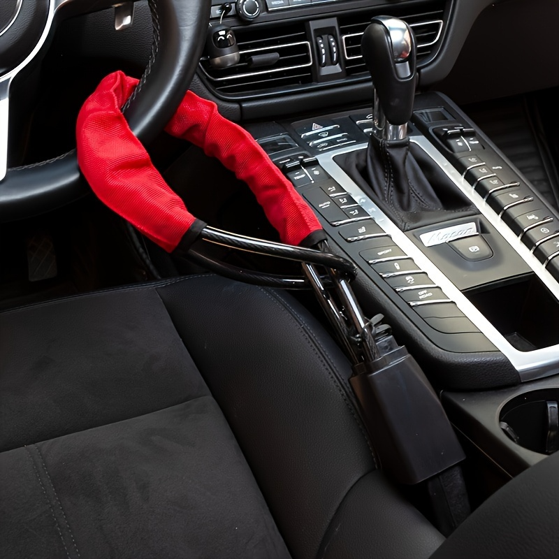 Premium Anti-Theft Car Steering Wheel Lock with Reinforced Steel Cable and Class B Cylinder