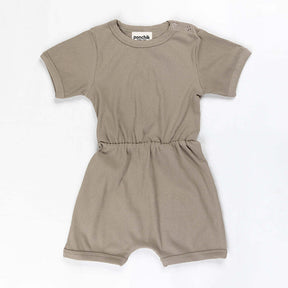 Ponchik Babies & Kids Ribbed Cotton Romper - Artichoke Green