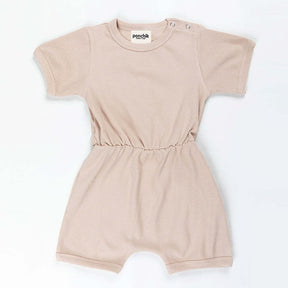 Ponchik Babies & Kids Ribbed Cotton Romper - Sugar Cookie