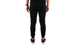 Riflessi Mens Skinny Track Pants Joggers - Slim Cuffed Fleece Gym/Casual Sweat Pants - Black