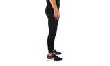 Riflessi Mens Skinny Track Pants Joggers - Slim Cuffed Fleece Gym/Casual Sweat Pants - Black