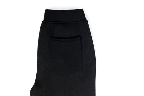 Riflessi Mens Black Fleece Skinny Track Pants - Slim Cuffed Joggers/Gym Sweatpants