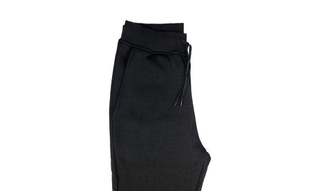 Riflessi Mens Black Fleece Skinny Track Pants - Slim Cuffed Joggers/Gym Sweatpants
