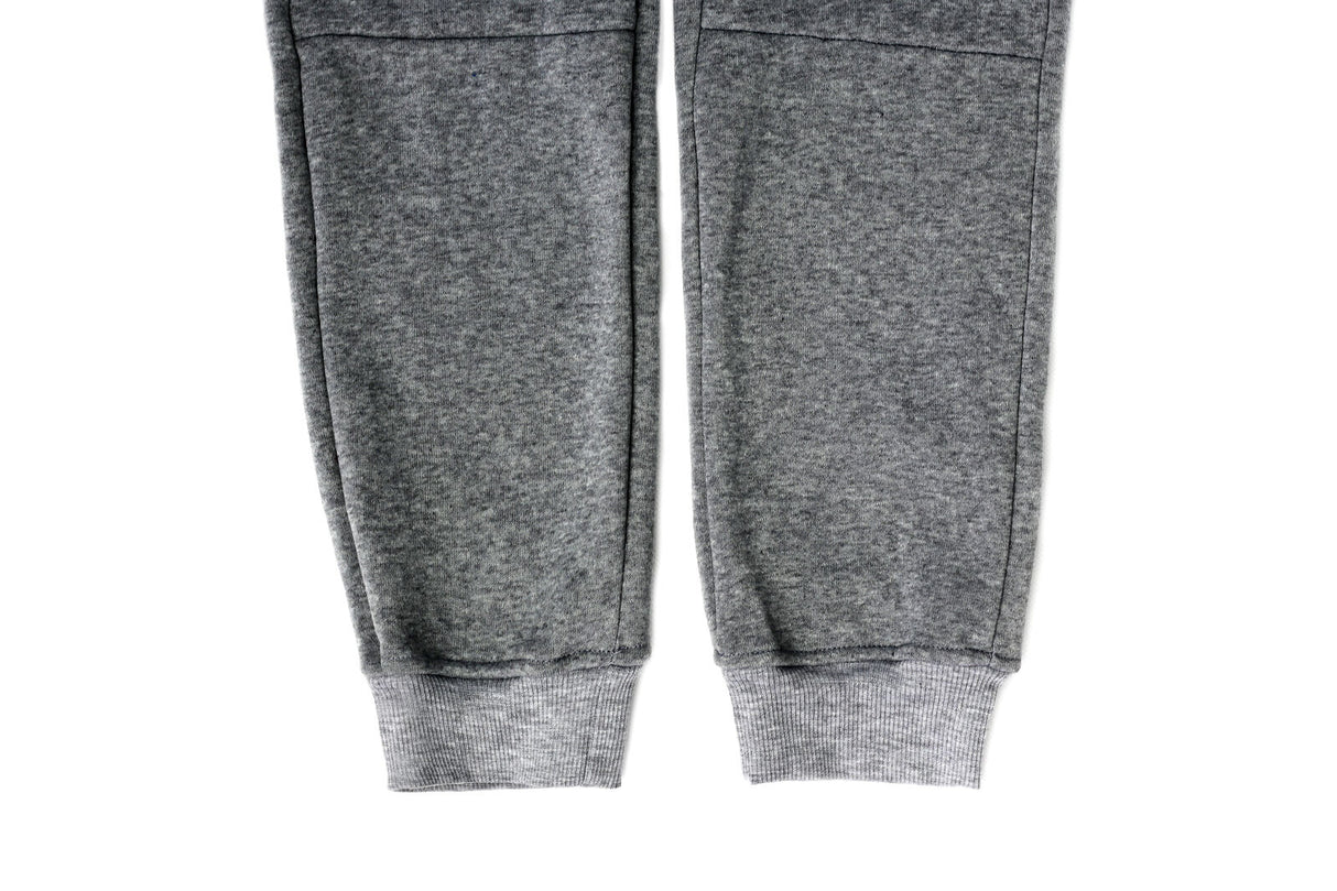 Riflessi Mens Skinny Track Pants Joggers - Slim Cuffed Fleece Gym/Casual Sweat Pants - Heather Grey