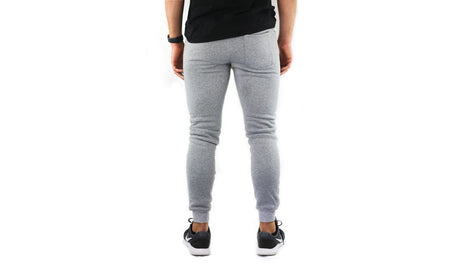 Riflessi Mens Heather Grey Fleece Skinny Track Pants - Slim Cuffed Joggers/Gym Sweatpants