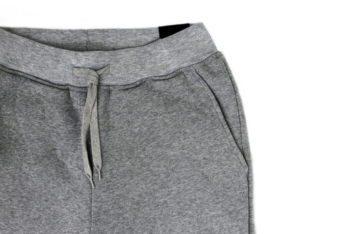 Riflessi Mens Skinny Track Pants Joggers - Slim Cuffed Fleece Gym/Casual Sweat Pants - Heather Grey