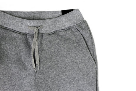 Riflessi Mens Heather Grey Fleece Skinny Track Pants - Slim Cuffed Joggers/Gym Sweatpants