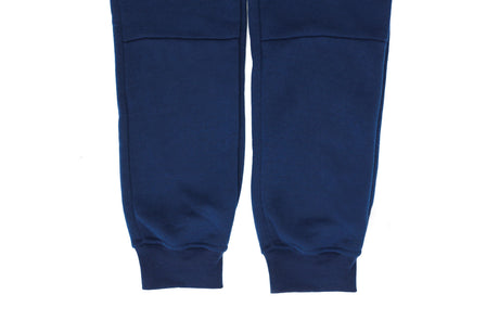 Riflessi Mens Navy Blue Fleece Skinny Track Pants - Slim Cuffed Joggers/Gym Sweatpants