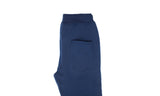 Riflessi Mens Navy Blue Fleece Skinny Track Pants - Slim Cuffed Joggers/Gym Sweatpants