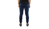 Riflessi Mens Navy Blue Fleece Skinny Track Pants - Slim Cuffed Joggers/Gym Sweatpants