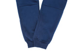 Riflessi Mens Navy Blue Fleece Skinny Track Pants - Slim Cuffed Joggers/Gym Sweatpants