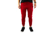 Riflessi Mens Skinny Track Pants Joggers - Slim Cuffed Fleece Gym/Casual Sweat Pants - Red