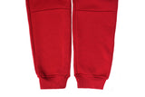 Riflessi Mens Skinny Track Pants Joggers - Slim Cuffed Fleece Gym/Casual Sweat Pants - Red