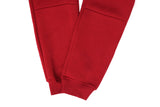 Riflessi Mens Skinny Track Pants Joggers - Slim Cuffed Fleece Gym/Casual Sweat Pants - Red