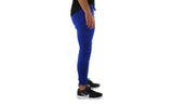 Riflessi Mens Skinny Track Pants Joggers - Slim Cuffed Fleece Gym/Casual Sweat Pants - Royal Blue