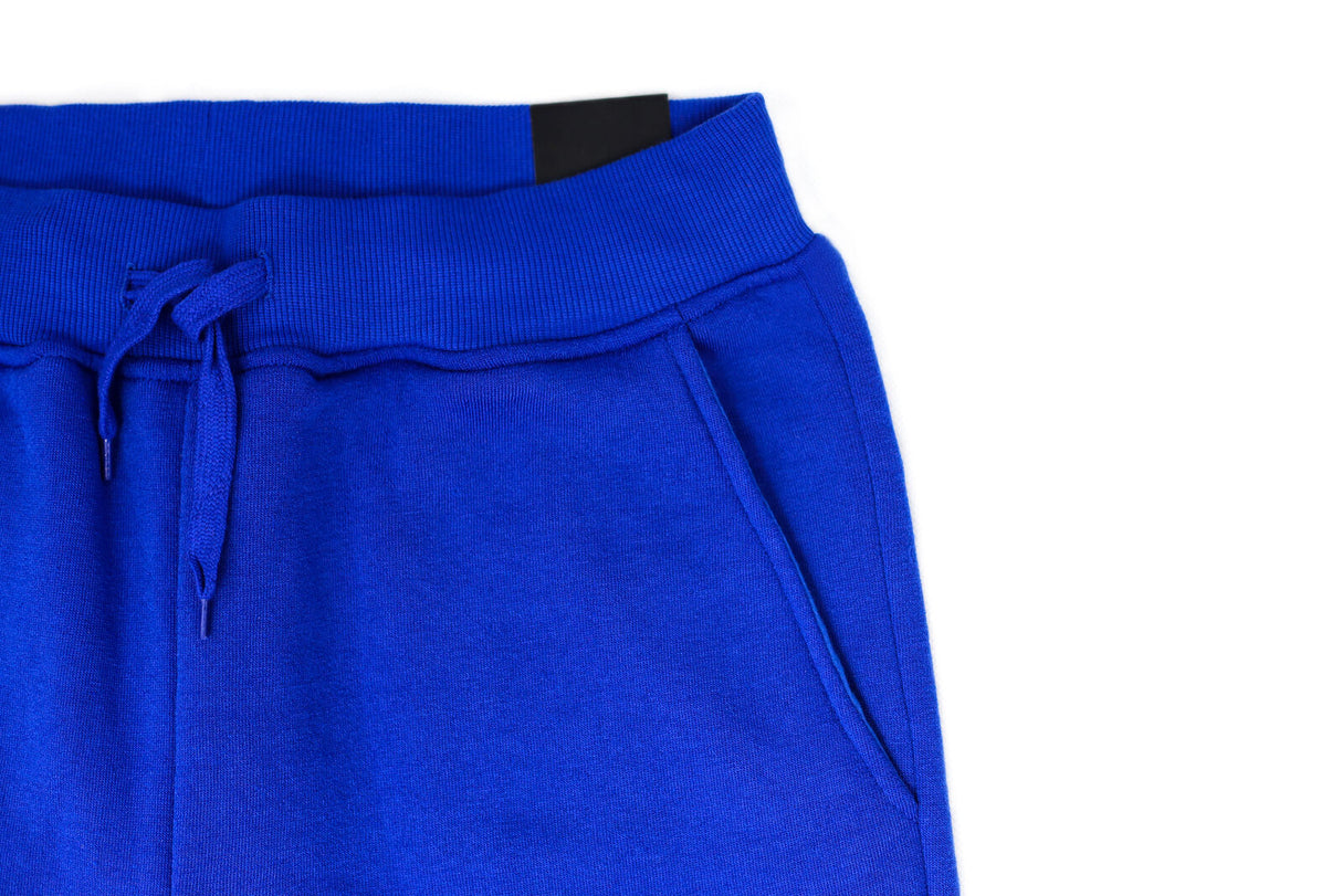 Riflessi Mens Skinny Track Pants Joggers - Slim Cuffed Fleece Gym/Casual Sweat Pants - Royal Blue
