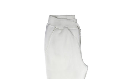 Riflessi Mens White Fleece Skinny Track Pants - Slim Cuffed Joggers/Gym Sweatpants