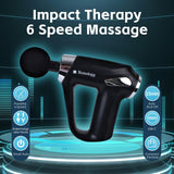 Remology Impact Therapy Massage Gun 6 Adaptive Speed Massage Gun with 4 Heads