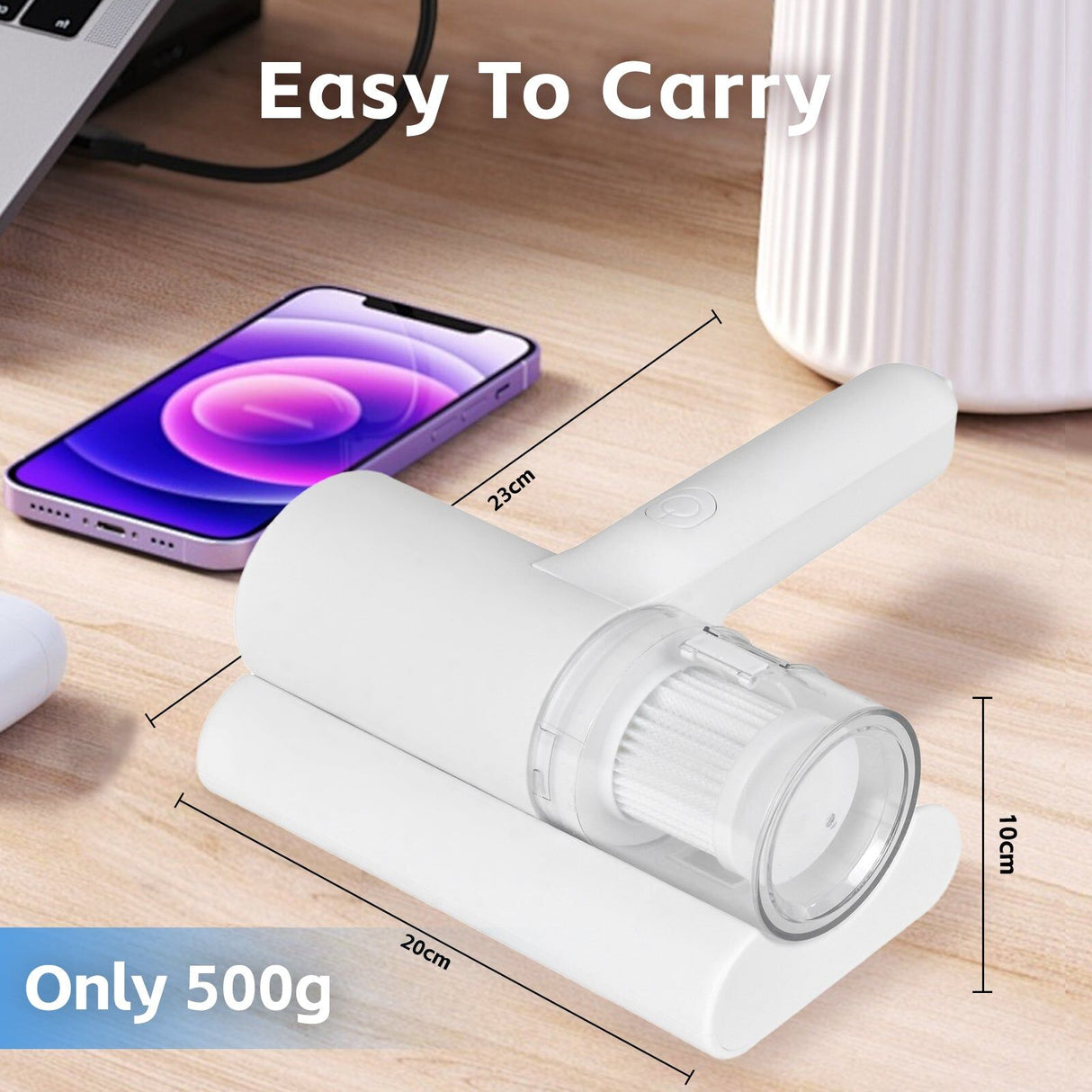 Remology Portable Cordless Handheld Vacuum Cleaner UV Light Rechargeable Duster