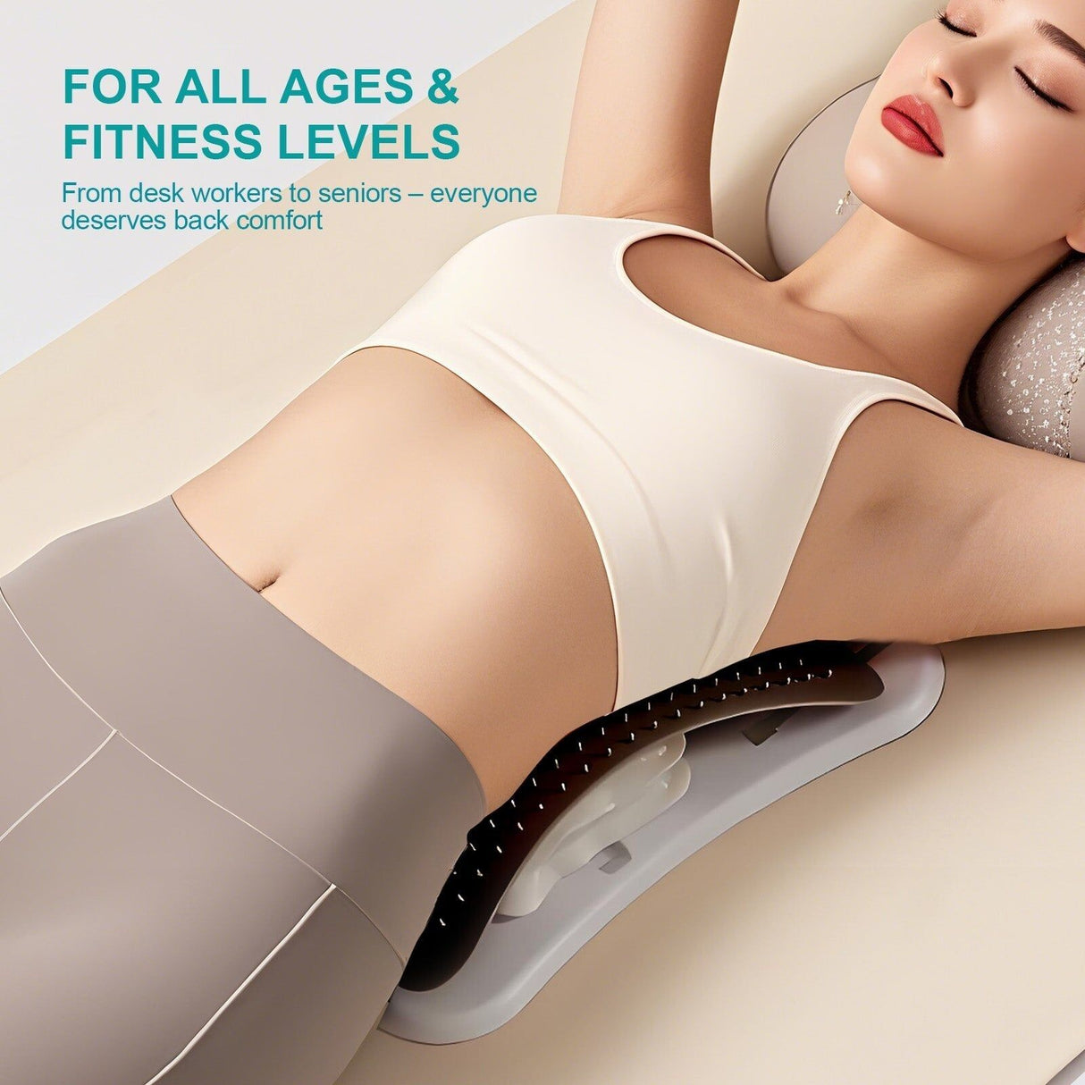 Remology Adjustable Air Lumbar Spine Reliever Back Stretcher Pain Relief