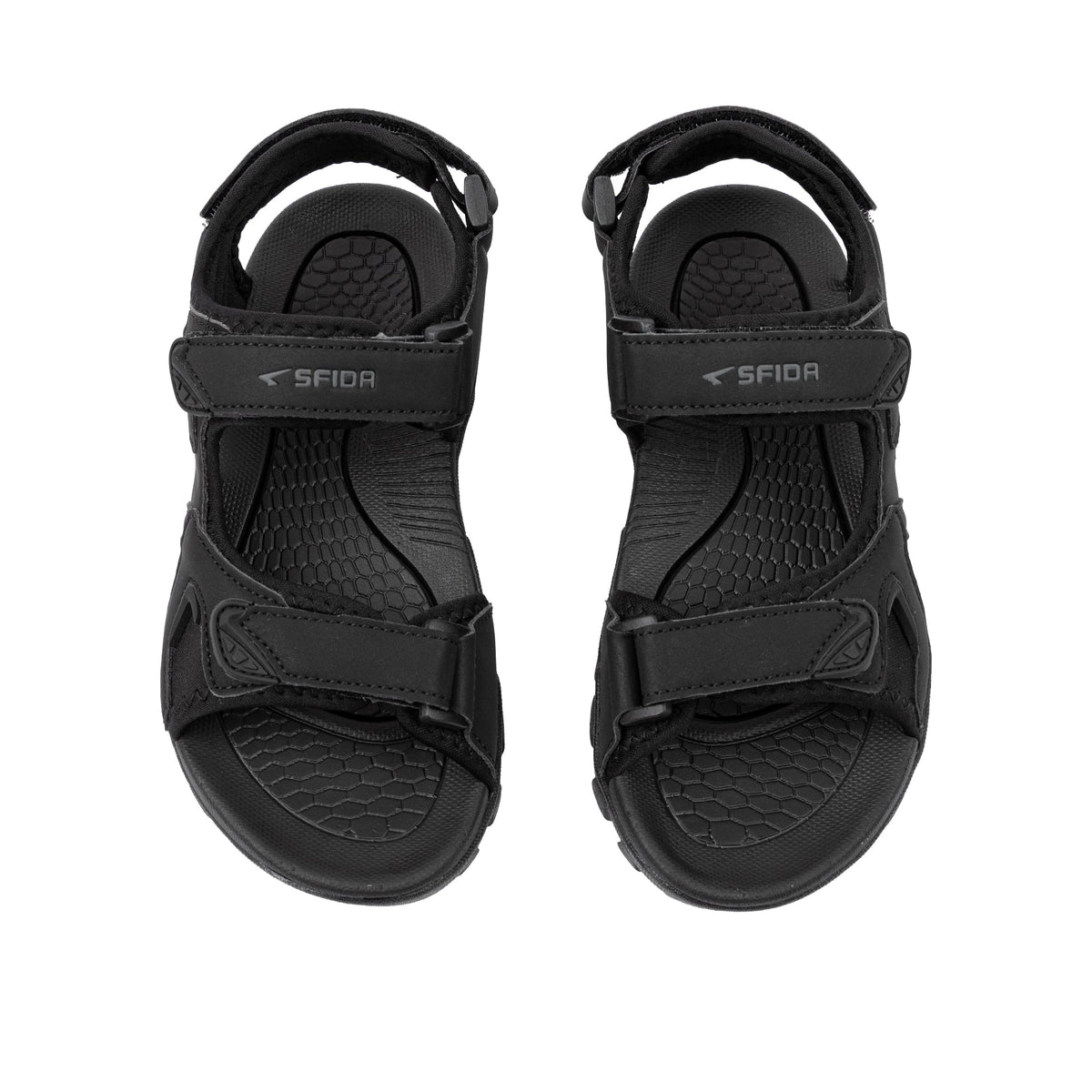 Sfida Rock Mens Adjustable Outdoor Sandals - Black/Black (Sports Sandals)
