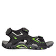 Sfida Rock Boys Adjustable Outdoor Sandals - Black/Lime (Kids Sports Sandals) - BLACK/LIME