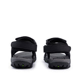 Sfida Rock Boys Adjustable Outdoor Sandals - Black/Lime (Kids Sports Sandals)