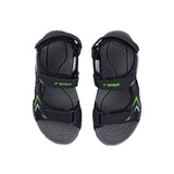 Sfida Rock Boys Adjustable Outdoor Sandals - Black/Lime (Kids Sports Sandals)