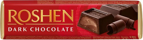 10x 47g ROSHEN Dark Chocolate "Baton" w/ Fondant Filling Batonchik - Product of Ukraine