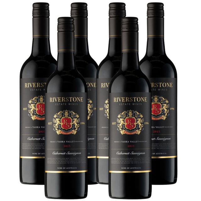 6x 2023 Riverstone Estate Cabernet Sauvignon Red Wine Bulk Pack - Yarra Valley 750ml Bottle