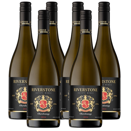6-Pack 2024 Riverstone Estate Chardonnay White Wine - 750ml Bottle