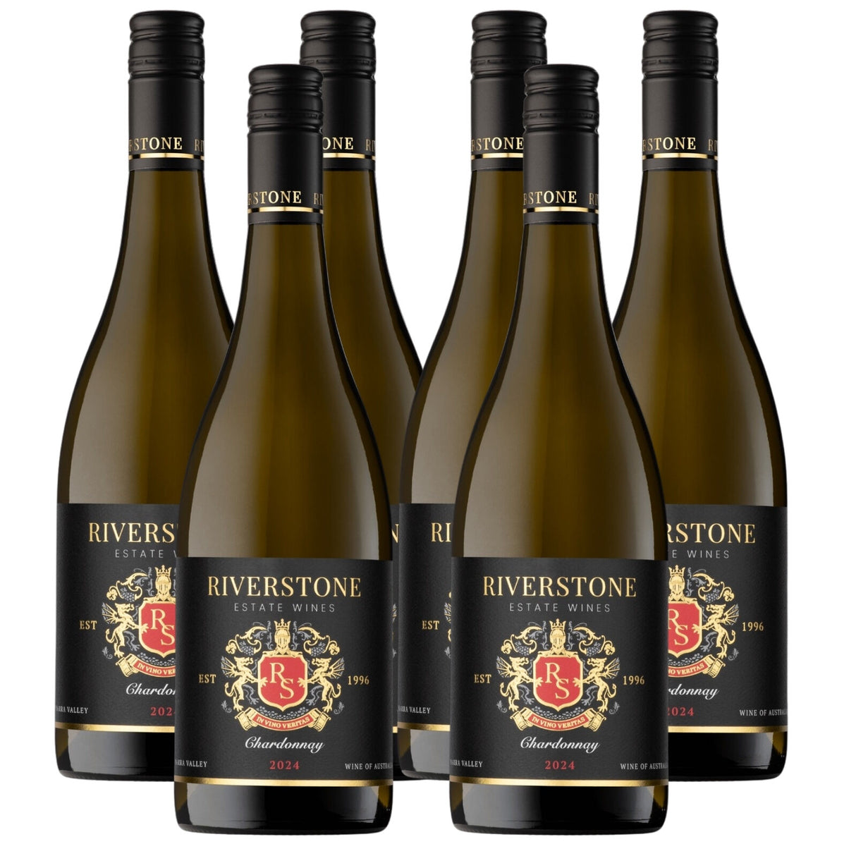 6-Pack 2024 Riverstone Estate Chardonnay White Wine - 750ml Bottle
