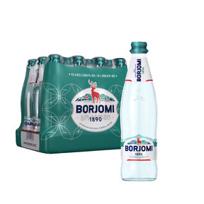 12x 500ml Borjomi Naturally Carbonated Sparkling Mineral Water in Glass Bulk (Product of Georgia)