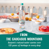 Borjomi Naturally Carbonated Sparkling Mineral Water Glass Bottle - 500ml (Product of Georgia)