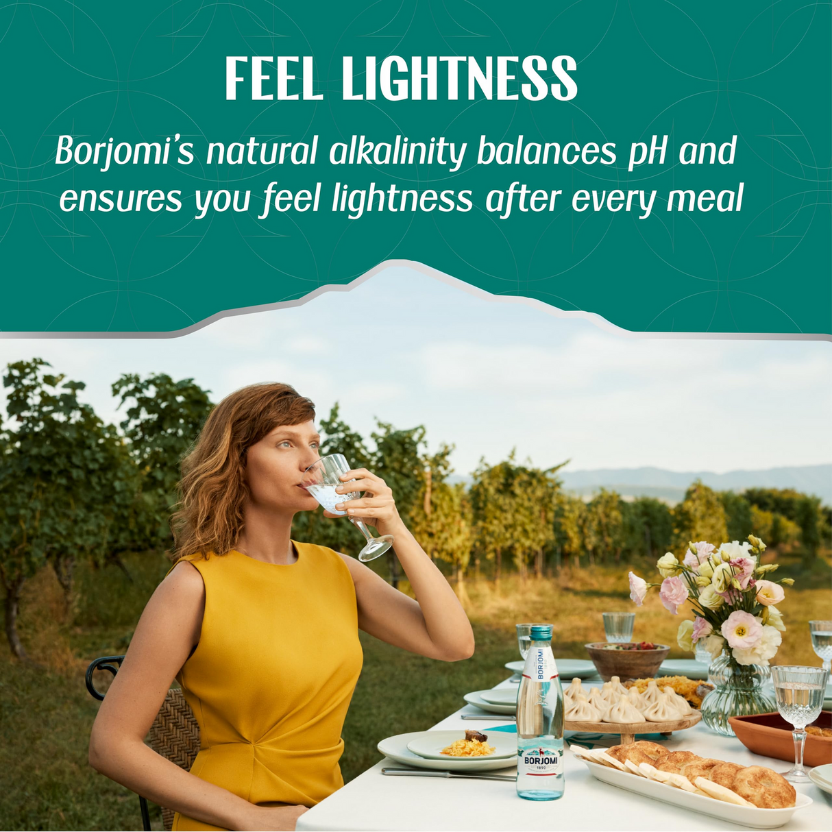 Borjomi Naturally Carbonated Sparkling Mineral Water Glass Bottle - 500ml (Product of Georgia)