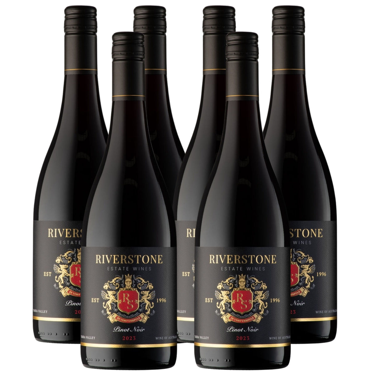 6x 2023 Riverstone Estate Pinot Noir Red Wine Bulk Pack - Yarra Valley 750ml Bottle