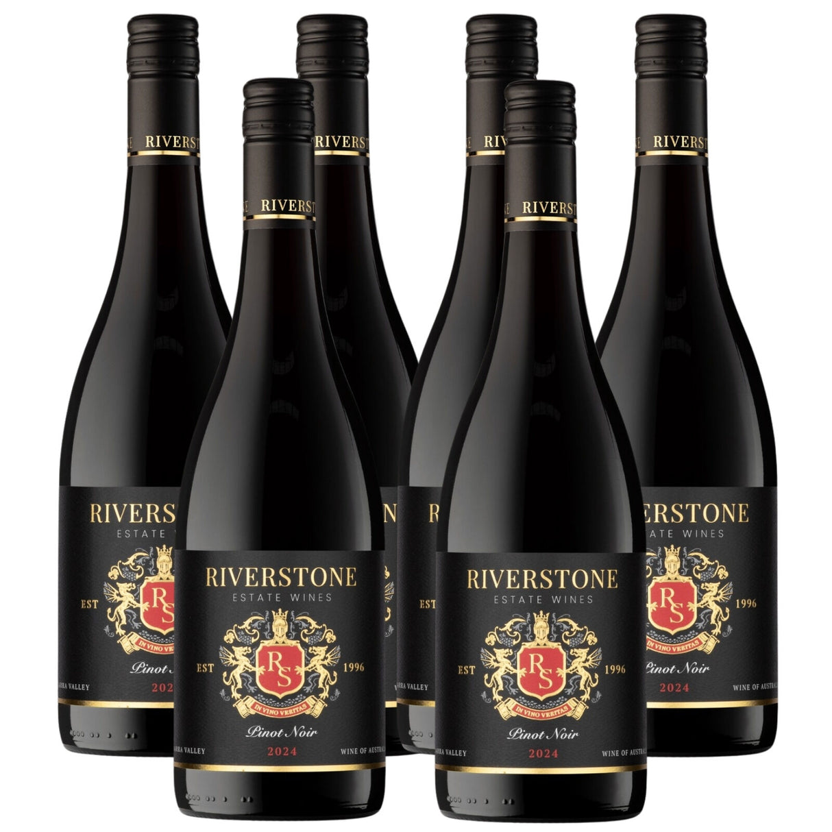 6x 2024 Riverstone Estate Pinot Noir Red Wine Bulk Pack - Yarra Valley 750ml Bottle