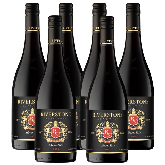 6x 2024 Riverstone Estate Pinot Noir Red Wine Bulk Pack - Yarra Valley 750ml Bottle