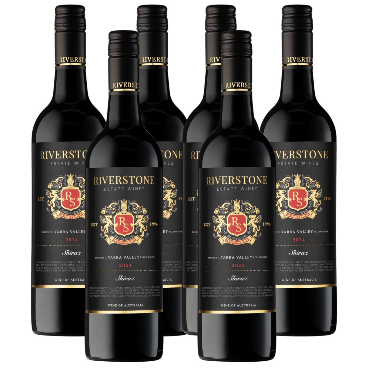6-Pack 2024 Riverstone Estate Shiraz Red Wine - 750ml Bottle