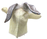 White Goat Full Head Latex Mask - Animal Costume Accessory (Halloween/Fancy Dress Party)