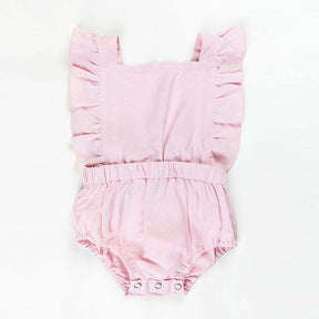 Ponchik Babies & Kids Ruffle Back Romper - Lemonade