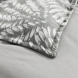 Renee Taylor Raven Tropical Jacquard Quilt Cover Set - Charcoal (OEKO-TEX Certified)